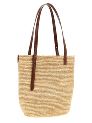 Paco Rabanne Beige Raffia Tote Bag