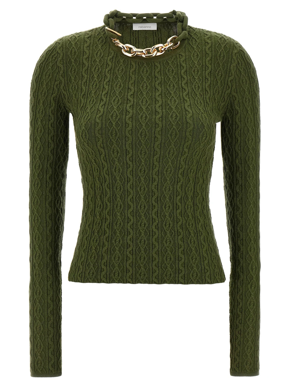 Paco Rabanne Bicolor Wool Cardigan