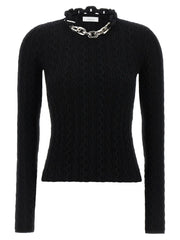 Paco Rabanne Black Wool Cardigan - S