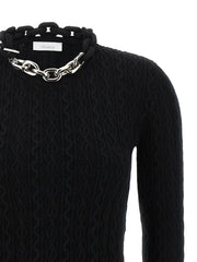 Paco Rabanne Black Wool Cardigan - S
