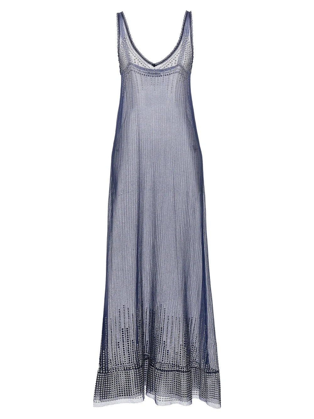 Paco Rabanne Blue Polyamide Long Dress - S