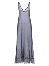 Paco Rabanne Blue Polyamide Long Dress - S