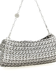 Paco Rabanne Silver Brass Clutch Bag