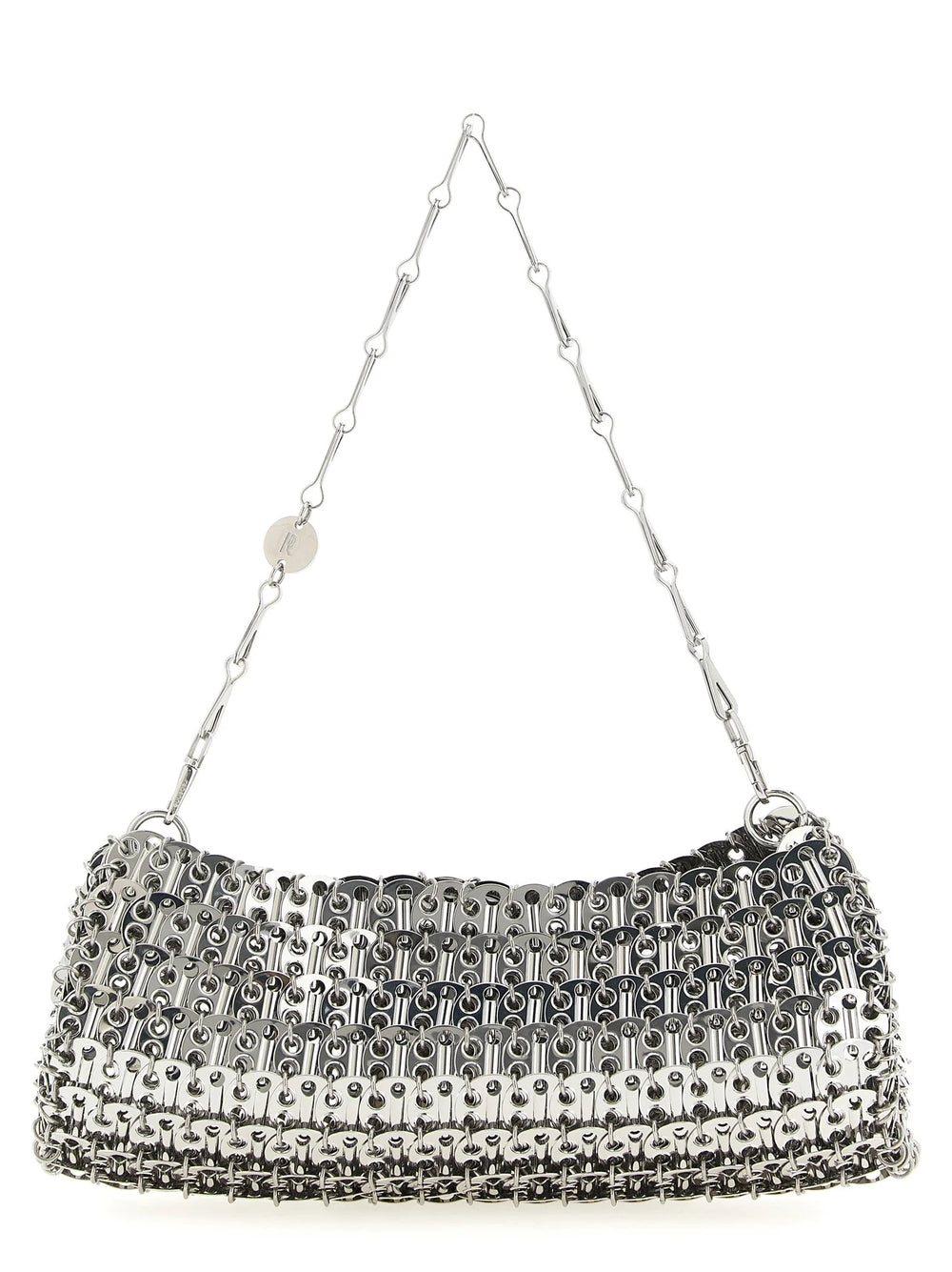 Paco Rabanne Silver Brass Clutch Bag