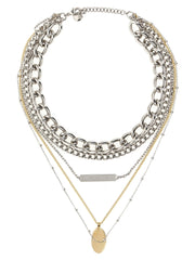 Paco Rabanne Silver Brass Necklace - One Size