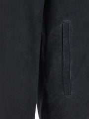 Pal Zileri Blue Leather Leather Jacket