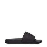 Palm Angels Black Cotton Slippers Sandals - EU40/US7