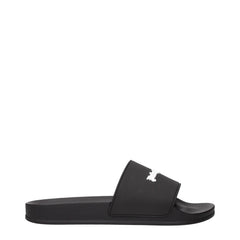 Palm Angels Black Cotton Slippers Sandals - EU40/US7