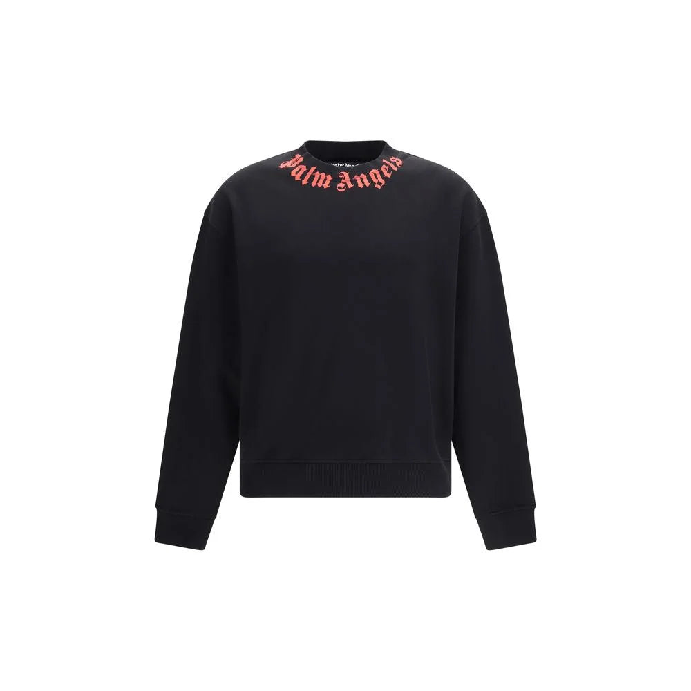 Polo en coton noir Palm Angels