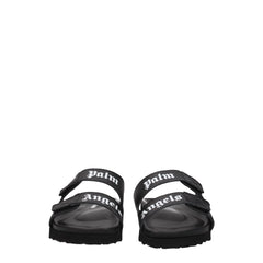 Palm Angels Black Leather Flat Sandals - EU36/US6