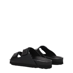 Palm Angels Black Leather Flat Sandals - EU36/US6
