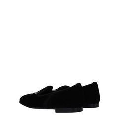 Palm Angels Black Velvet Slip-On Loafers - Flats