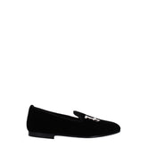 Palm Angels Black Velvet Slip-On Loafers - Flats