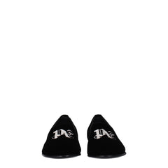 Palm Angels Black Velvet Slip-On Loafers - Flats
