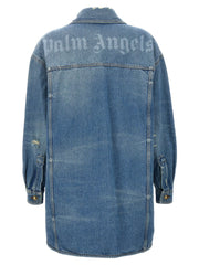 Palm Angels Blue Cotton Denim Jacket - XS