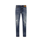 Palm Angels Blue Cotton Straight-Leg Jeans - W33