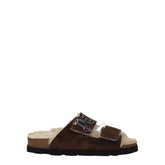 Palm Angels Brown Leather Slippers Sandals - EU40/US10 - Sandals