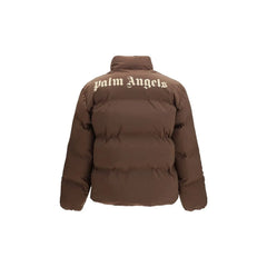 Palm Angels Braune Polyamid-Jacke mit voller Länge