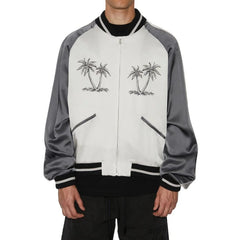 Palm Angels Gray Acetate Bomber