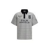 Palm Angels Gray Cotton Polo Shirt - S