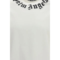 Palm Angels Bílé Bavlněné Tričko