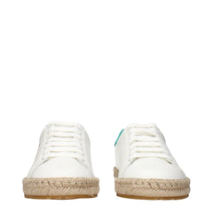 Palm Angels White Leather Low Tops - EU37/US7