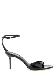 Paris Texas Black Calfskin Stiletto Heel Sandals