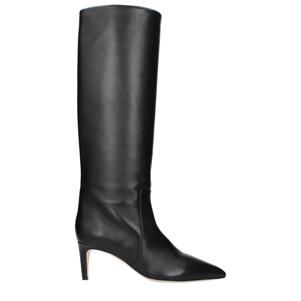 Paris Texas Black Leather Ankle Boots - EU37/US7