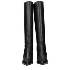 Paris Texas Black Leather Ankle Boots - EU37/US7