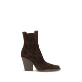 Paris Texas Brown Calf Leather Bos Taurus Ankle Boots - EU38.5/US8.5