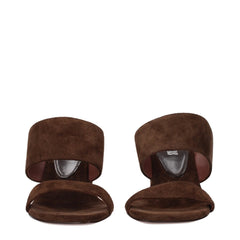 Paris Texas Brown Leather Platform Sandals
