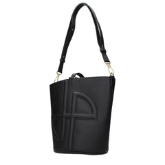 Patou Black Leather Crossbody Bag