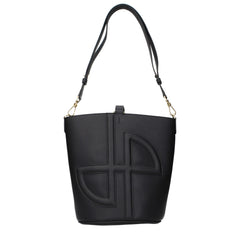 Patou Black Leather Crossbody Bag