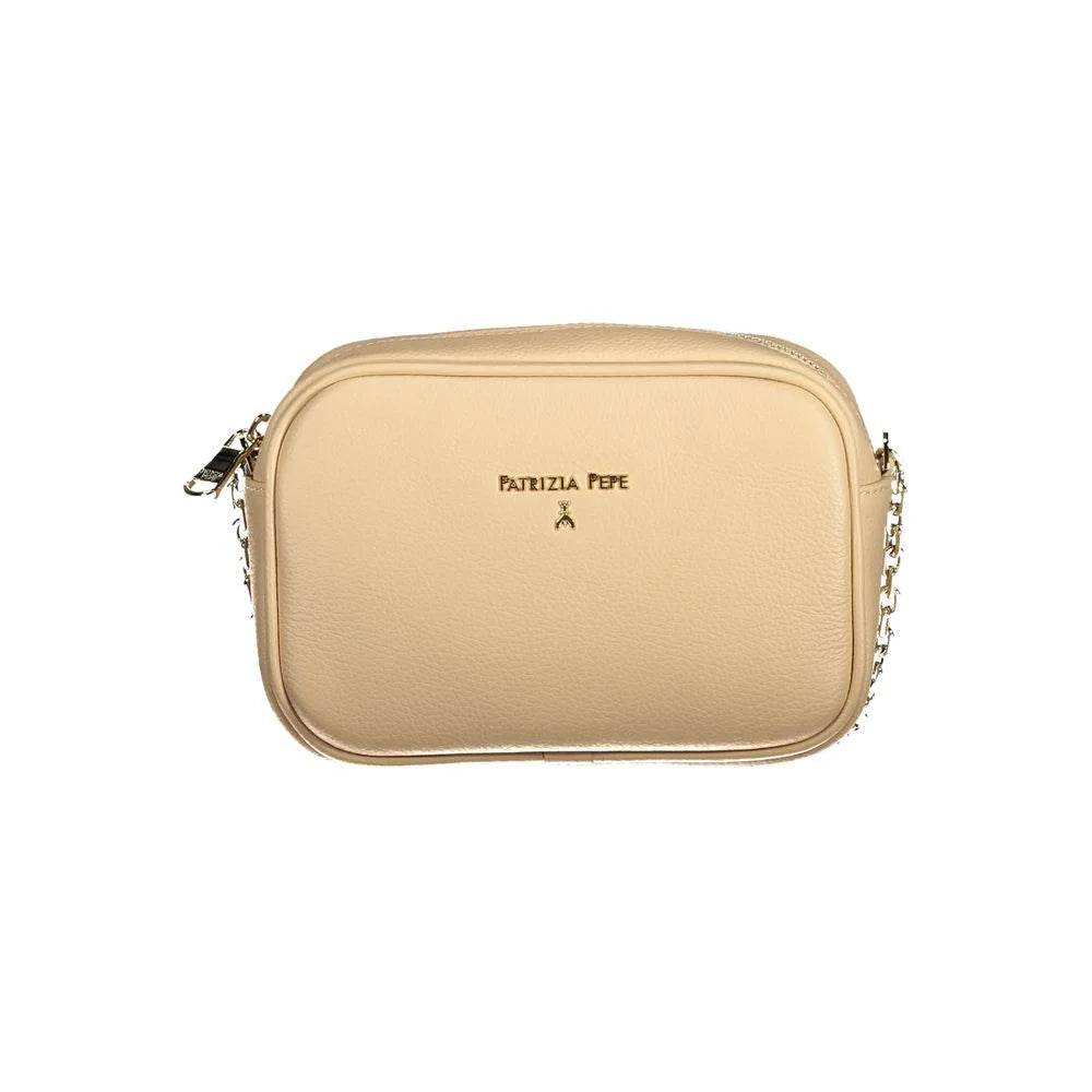 Patrizia Pepe Beige Leather Handbag - Cross Body Bags