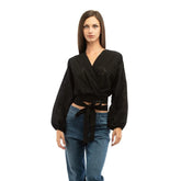 Patrizia Pepe Black Cotton Blouse - IT40