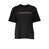 Patrizia Pepe Black Cotton Women T-Shirt - T-Shirts