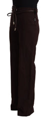 Patrizia Pepe Black High Waist Straight Formal Pants - IT44|L - Trousers