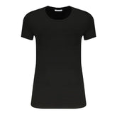Patrizia Pepe Black Organic Cotton Women T-Shirt - T-Shirts