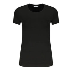 Patrizia Pepe Black Organic Cotton Women T-Shirt - T-Shirts