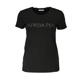 Patrizia Pepe Black Organic Cotton Women T-Shirt - XS - T-Shirts