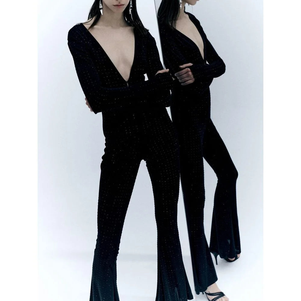 Patrizia Pepe Black Polyester Jumpsuit