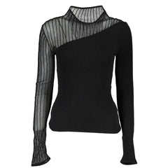 Patrizia Pepe Black Polyester Sweater - XS - Sweaters