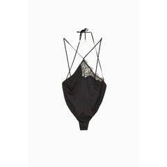 Patrizia Pepe Black Viscose Bodysuit - IT40