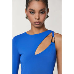 Patrizia Pepe Blue Acetate Casual Dress - II