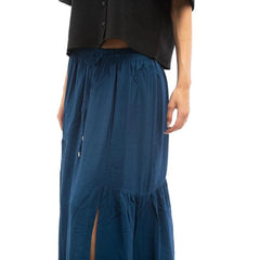 Patrizia Pepe Blue Viscose Long Skirt - IT40