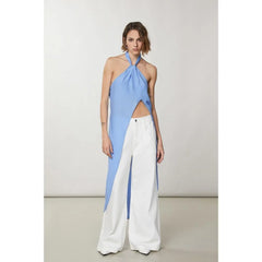 Patrizia Pepe Blue Viscose Tank Tops - IT42