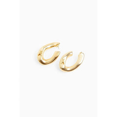 Patrizia Pepe Gold Plastic Earrings - One Size