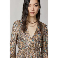 Patrizia Pepe Gold Silk Casual Dress