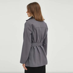 Patrizia Pepe Gray Cotton Jackets & Coat - Trench Coats