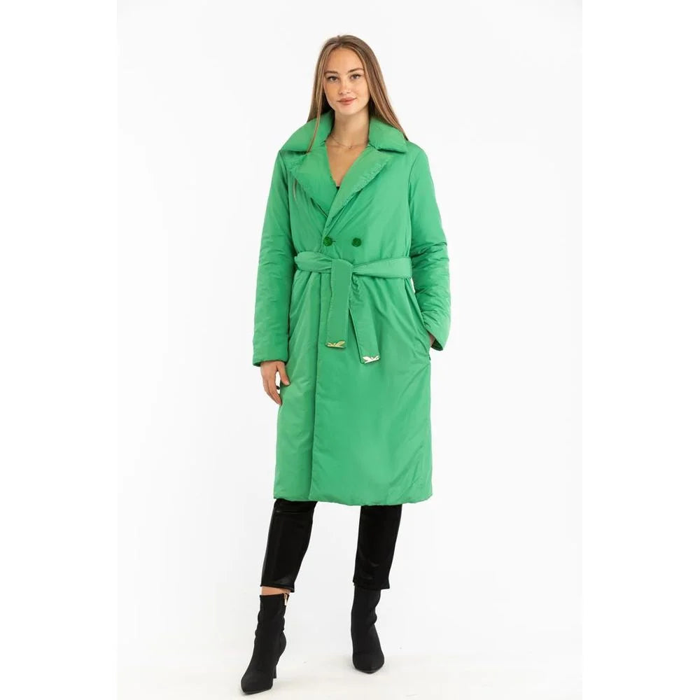 Patrizia Pepe Green Polyester Parka - IT40